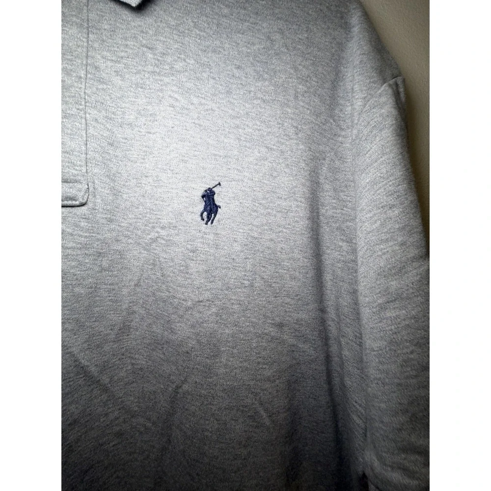 Ralph Lauren Polo Large Classic Fit Gray Polo Shirt‎ with Black Pony Men's Large